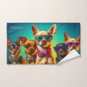 Aangepaste naam Cool Dogs Handdoek (Handdoek)
