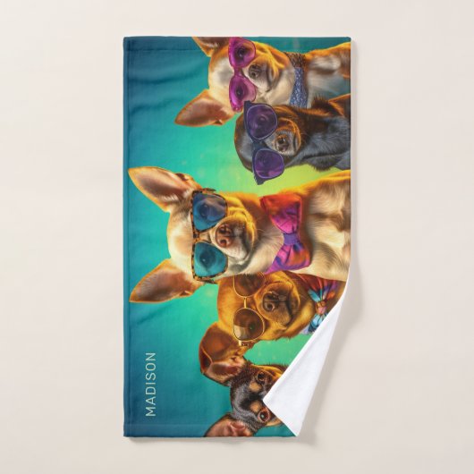 Aangepaste naam Cool Dogs Handdoek (Handdoek)