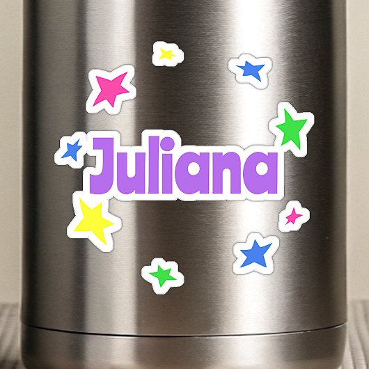 Aangepaste naam Cool Grappige Kleurrijke Galaxy St Sticker