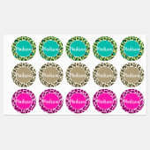 Aangepaste naam Cool Luipaard Dierenprint Helder K Labels (Vel)