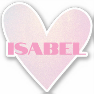 Aangepaste naam Cool Pastel Hart Vorm Trendy Stijl Sticker