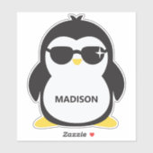 Aangepaste naam Cool Penguin Sticker (Vel)