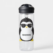 Aangepaste naam Cool Penguin Water Fles (Voorkant)