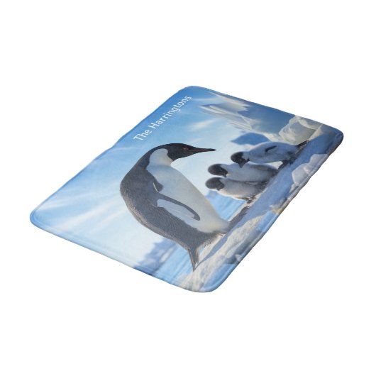 Aangepaste naam Cool Penguins Badmat (Gekanteld)