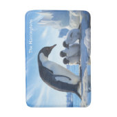 Aangepaste naam Cool Penguins Badmat (Voorkant Verticaal)