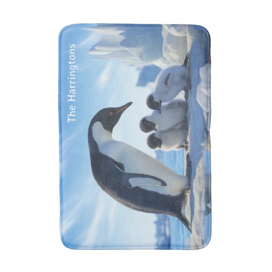 Aangepaste naam Cool Penguins Badmat (Voorkant Verticaal)