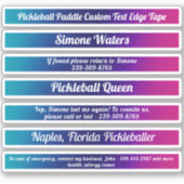 Aangepaste naam Cool Pickleball Paddle Edge-tape Sticker (Voorkant)