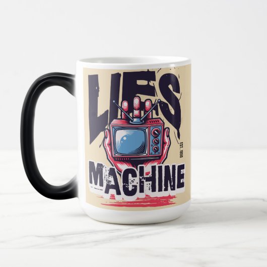 Aangepaste naam Cool retro artwork Grafische telev Magische Mok (Links)