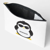 Aangepaste naam coole pinguïn etui (Open)