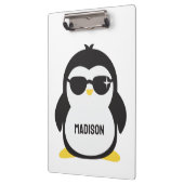 Aangepaste naam coole pinguïn klembord (Links)