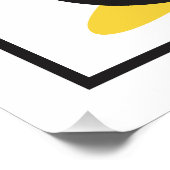 Aangepaste naam coole pinguïn perfect poster (Hoek)