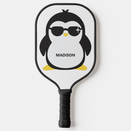 Aangepaste naam coole pinguïn pickleball paddle (Achterkant)