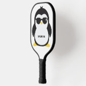 Aangepaste naam coole pinguïn pickleball paddle (Links)