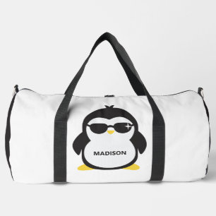 Aangepaste naam coole pinguïn plunjezak