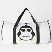 Aangepaste naam coole pinguïn plunjezak (Achterkant)