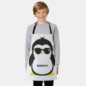 Aangepaste naam coole pinguïn schort (Gedragen)