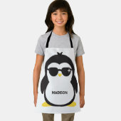 Aangepaste naam coole pinguïn schort (Insitu)