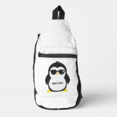 Aangepaste naam coole pinguïn sling bag (Voorkant)