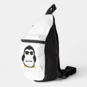 Aangepaste naam coole pinguïn sling bag (Rechterhoek)