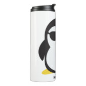 Aangepaste naam coole pinguïn thermosbeker (Gedraaid links)