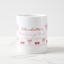 Aangepaste naam Coquette Mahjong Brandstof Roze St Grote Koffiekop