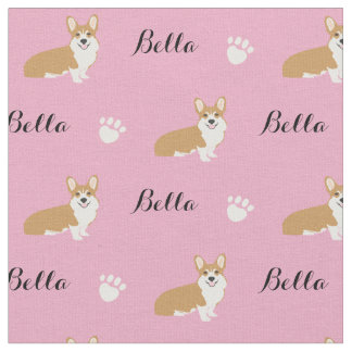 Aangepaste naam Corgi Fabric Stof