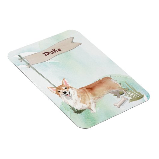 Aangepaste Naam Corgi Huisdier Hond Magneet (Rechterzijde)