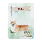 Aangepaste Naam Corgi Huisdier Hond Magneet (Verticaal)