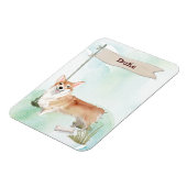 Aangepaste Naam Corgi Huisdier Hond Magneet (Linkerzijde)