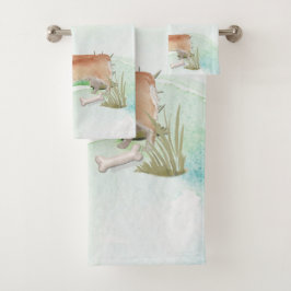 Aangepaste naam Corgi Pet Dog Bad Handdoek