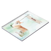Aangepaste naam Corgi Pet Dog Notitieboek (Linkerzijde)