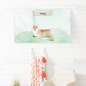 Aangepaste naam Corgi Pet Dog Spandoek (Insitu)