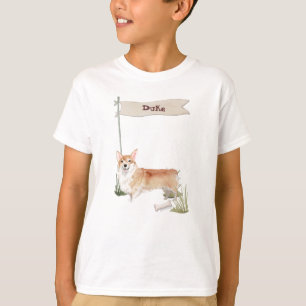 Aangepaste naam Corgi Pet Dog T-shirt
