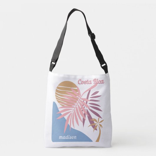 Aangepaste naam Costa Rica Crossbody Tas (Achterkant)