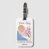 Aangepaste naam Costa Rica Motto Pura Vida Bagagelabel (Voorkant (verticaal))