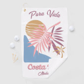Aangepaste naam Costa Rica Motto Pura Vida Golfhanddoek (Insitu)