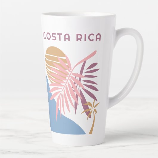 Aangepaste naam Costa Rica Motto Pura Vida Latte Mok (Rechts)