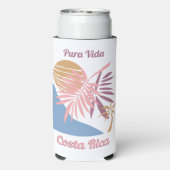 Aangepaste naam Costa Rica Motto Pura Vida Seltzer Blikjeskoeler (Seltzer Achterkant)