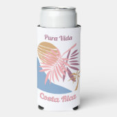 Aangepaste naam Costa Rica Motto Pura Vida Seltzer Blikjeskoeler (Seltzer Voorkant)