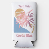 Aangepaste naam Costa Rica Motto Pura Vida Seltzer Blikjeskoeler (Voorkant)