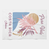 Aangepaste naam Costa Rica Motto Pura Vida Theedoek (Horizontaal)