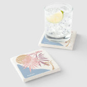 Aangepaste naam Costa Rica Stenen Onderzetter (Zijkant)