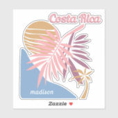 Aangepaste naam Costa Rica Sticker (Vel)