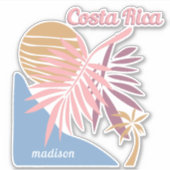 Aangepaste naam Costa Rica Sticker (Voorkant)