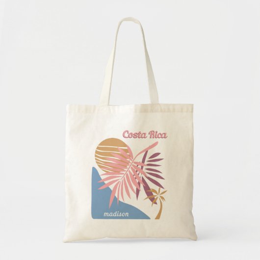 Aangepaste naam Costa Rica Tote Bag (Voorkant)