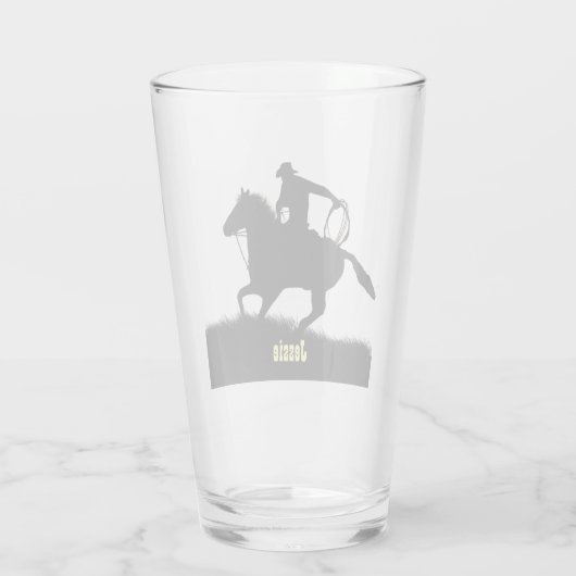 Aangepaste naam Cowboy Glas (Achterkant)