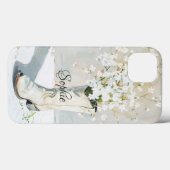Aangepaste naam Cowgirl Boot met bloemen schildere Case-Mate iPhone Case (Achterkant (horizontaal))