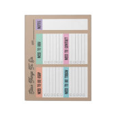 Aangepaste naam Coworker Gift Checklist Notitieblok (Linkerzijde)