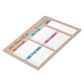 Aangepaste naam Coworker Gift Checklist Notitieblok (Schuin)