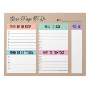 Aangepaste naam Coworker Gift Checklist Notitieblok